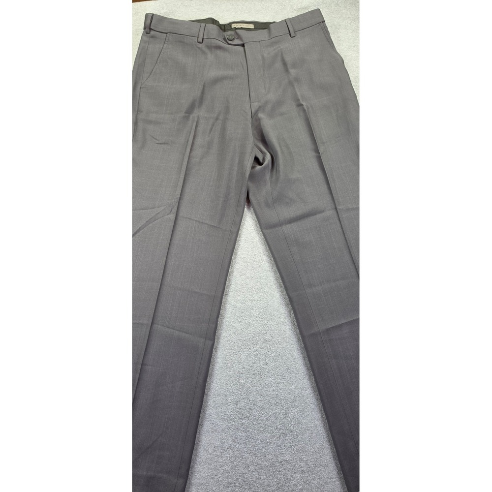 Geoffrey Beene Mens Gray Dress Pants Classic Fit Extender Waist NWT